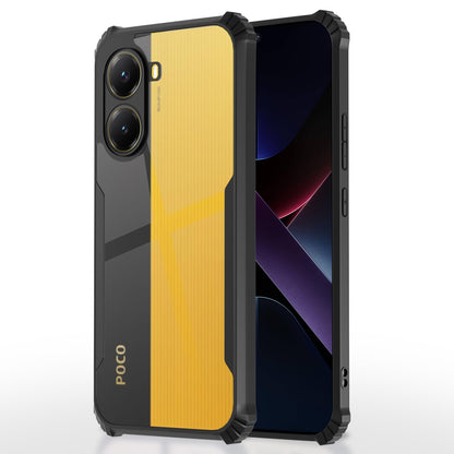 Poco X7 Pro 5G Clear back cover in black by Pikkme