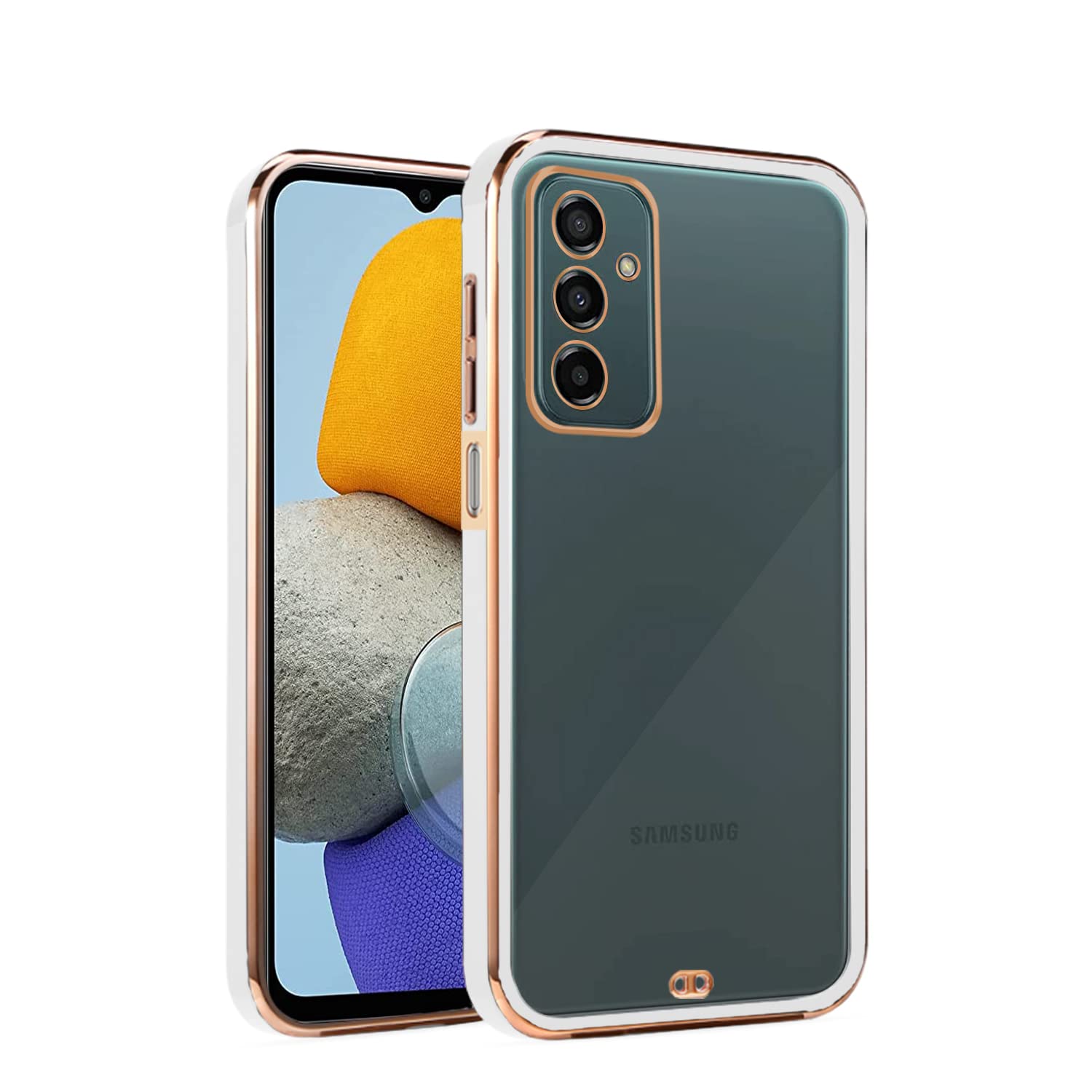 Samsung F23 5G back cover in white by Pikkme