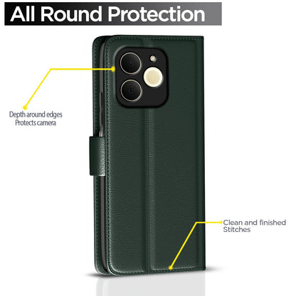 Realme P4 Lite 4G Wallet flip cover in green by Pikkme – photo 4