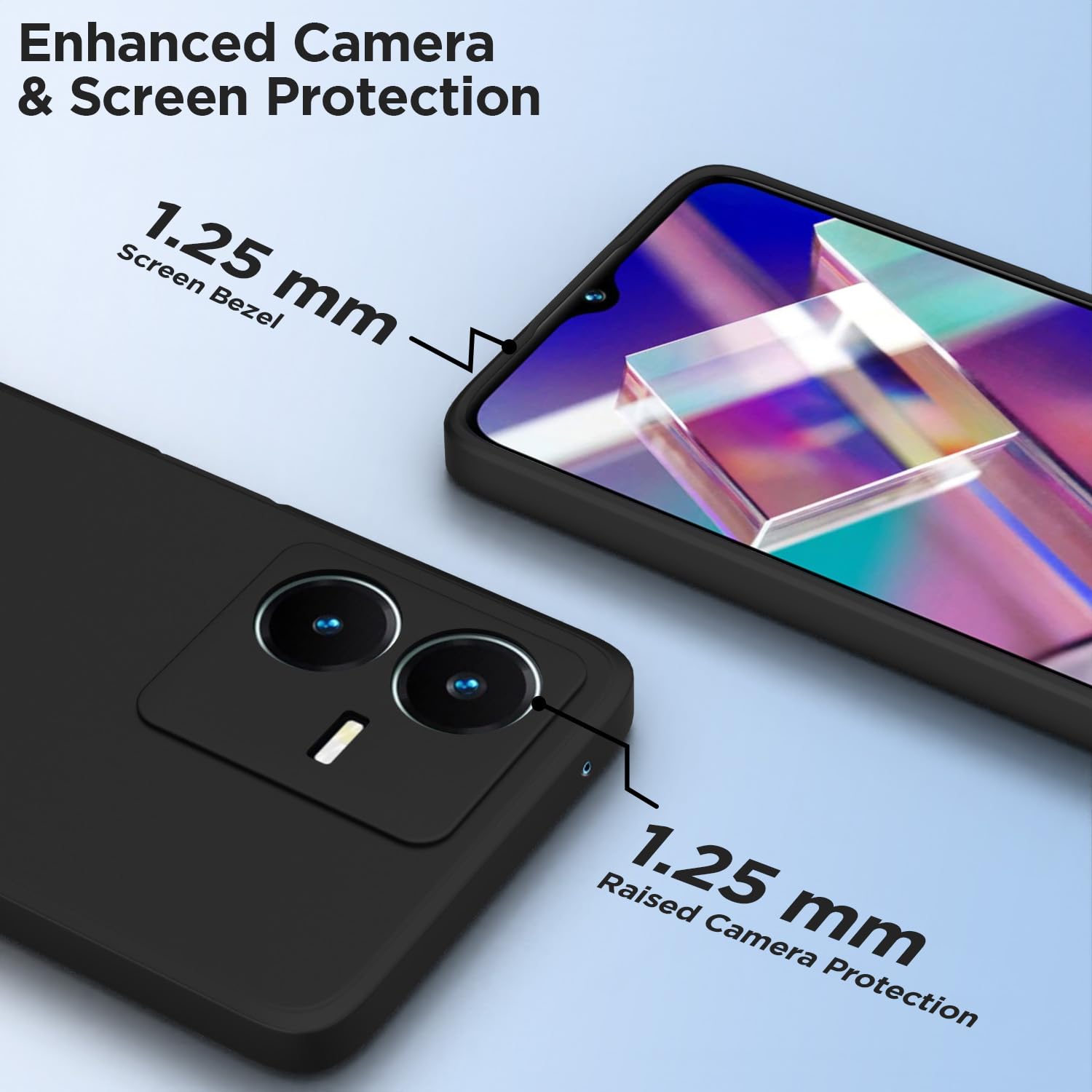 Black mobile back cover for Vivo Y22 – Pikkme – photo 2