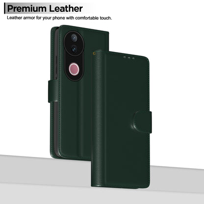 Pikkme Vivo V50 5G / V50e 5G Vintage Flip Cover (Green)