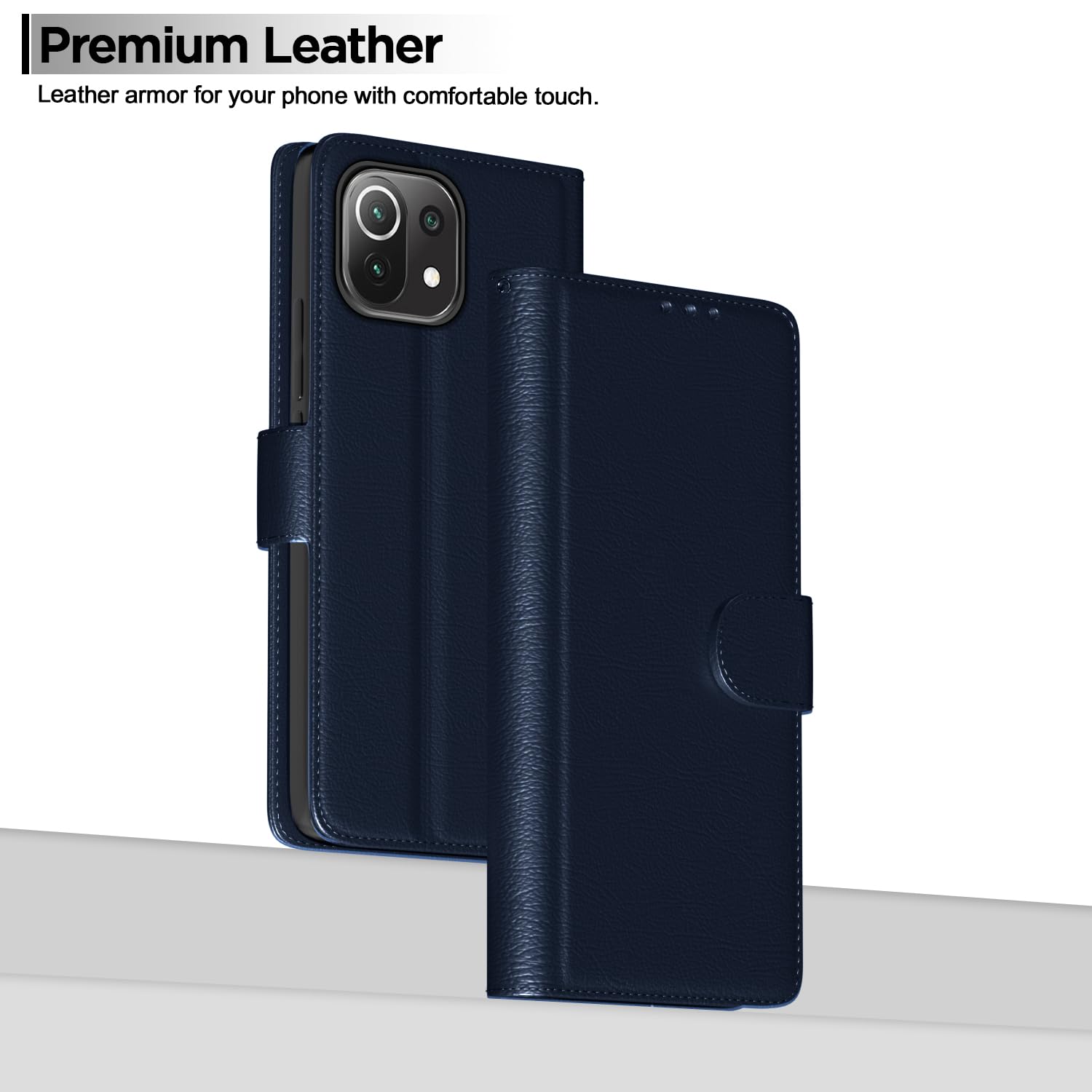 Pikkme blue Wallet mobile flip cover for Mi 11 Lite – photo 2