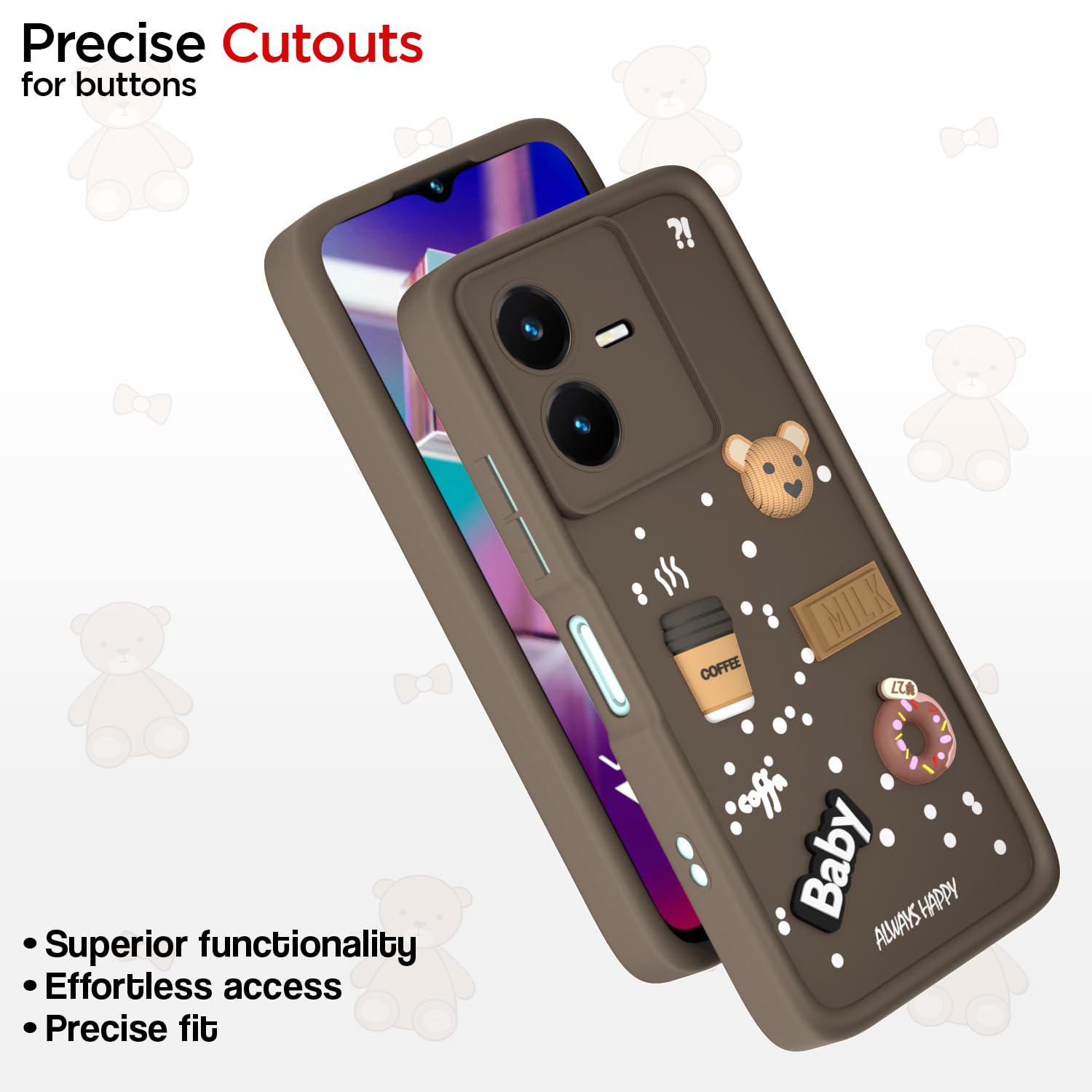 Pikkme brown mobile cover for Vivo Y22 – photo 6