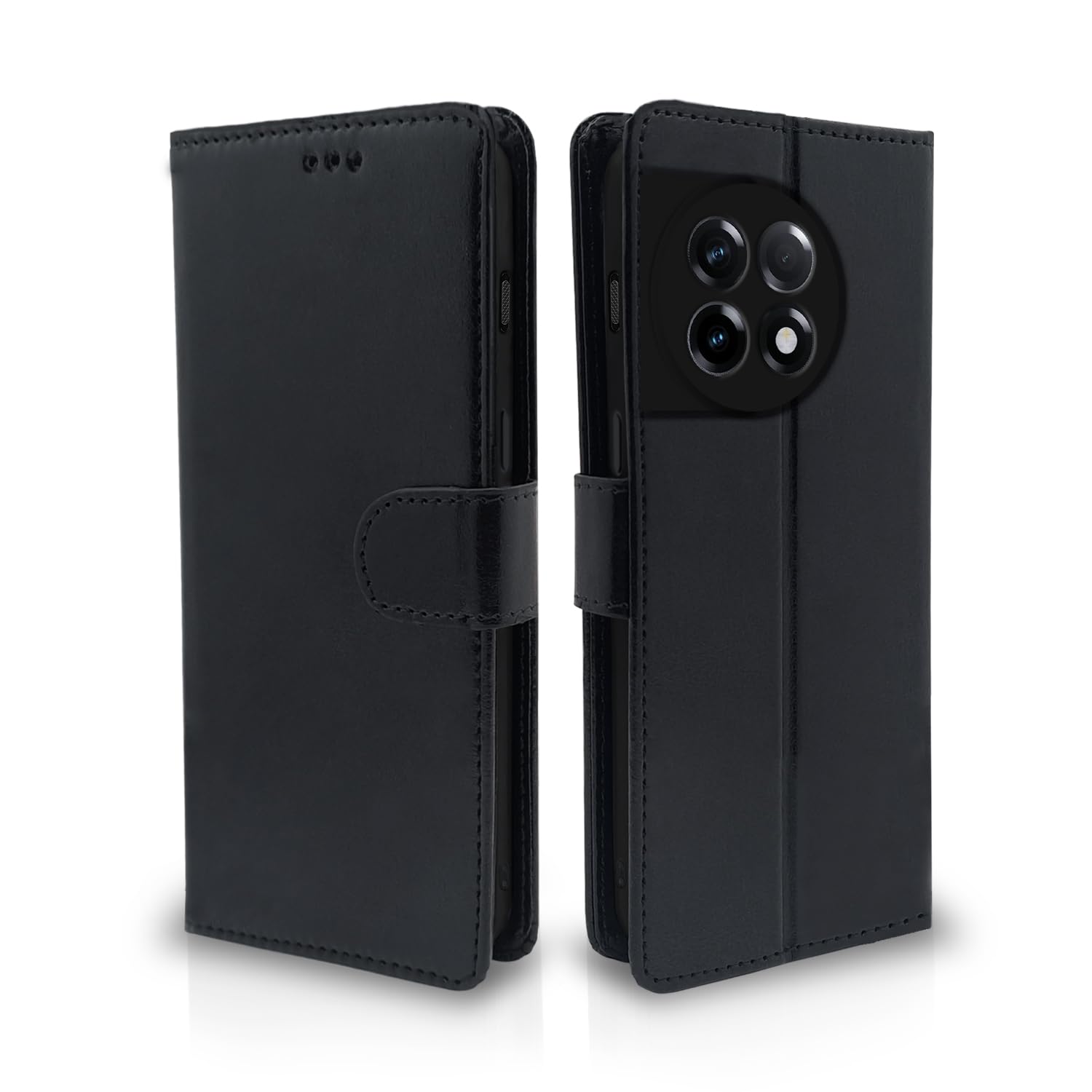 Pikkme OnePlus 11R 5G Vintage Flip Cover (Black)