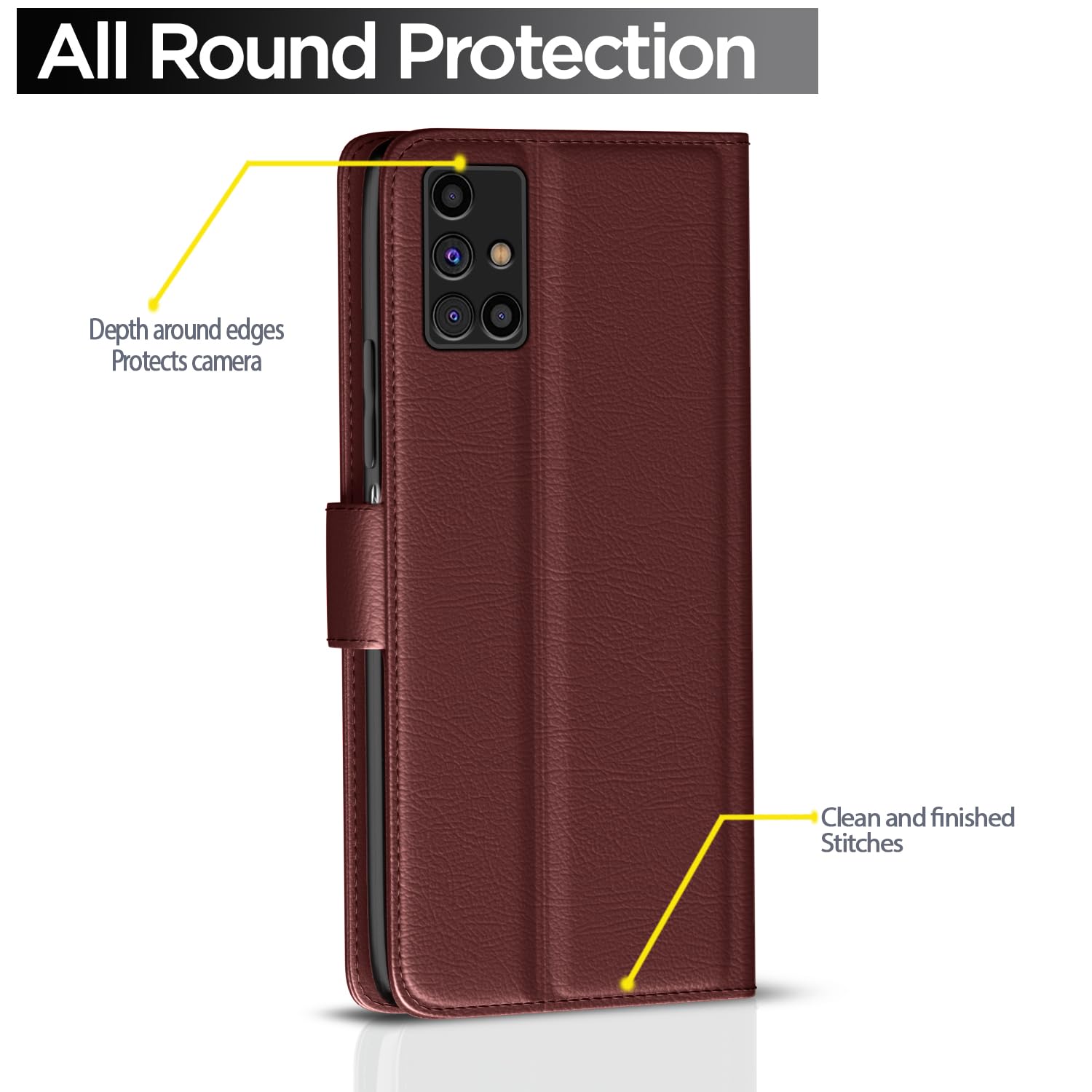 Pikkme Samsung M31s brown wallet flip cover – photo 4