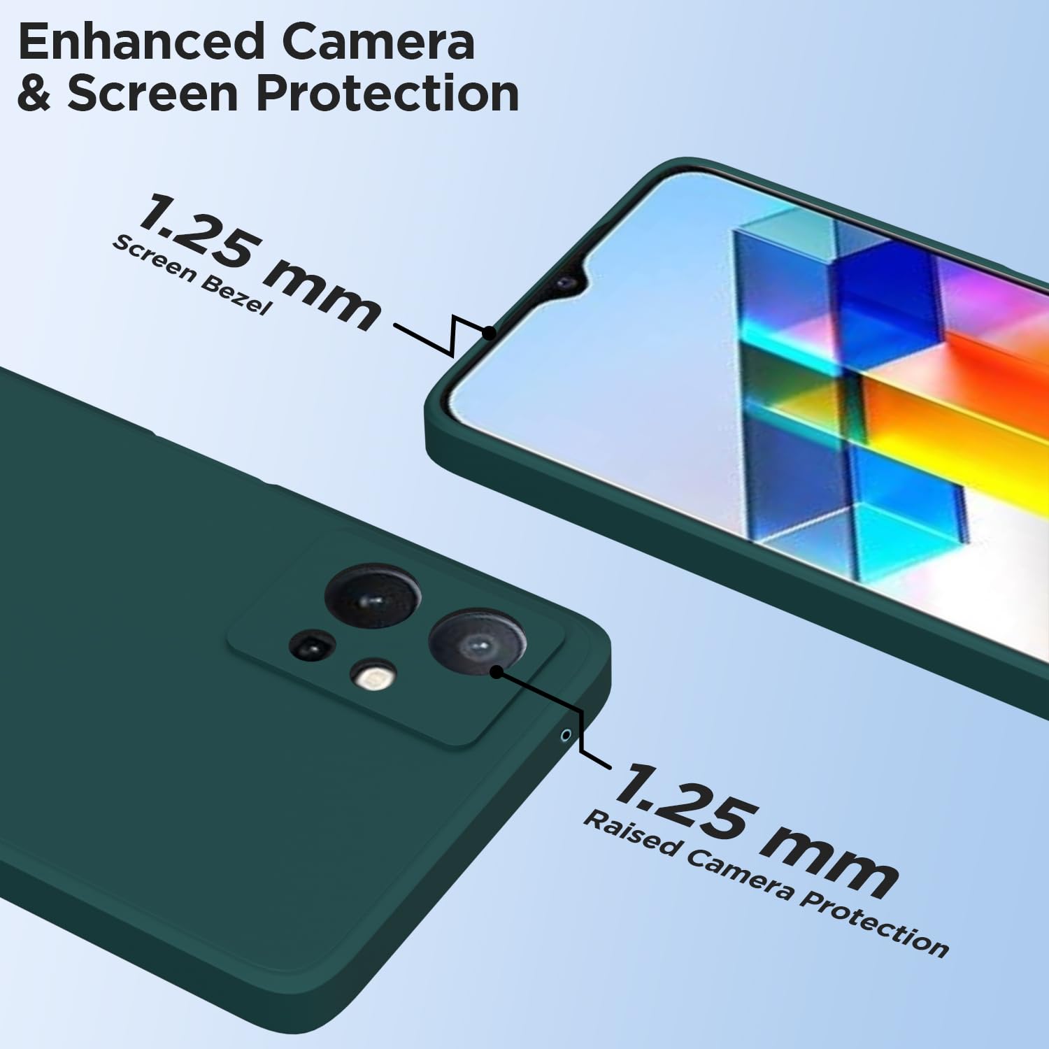 Pikkme green Matte phone cover for Vivo T1/Y75/iQOO Z6 5G – photo 2