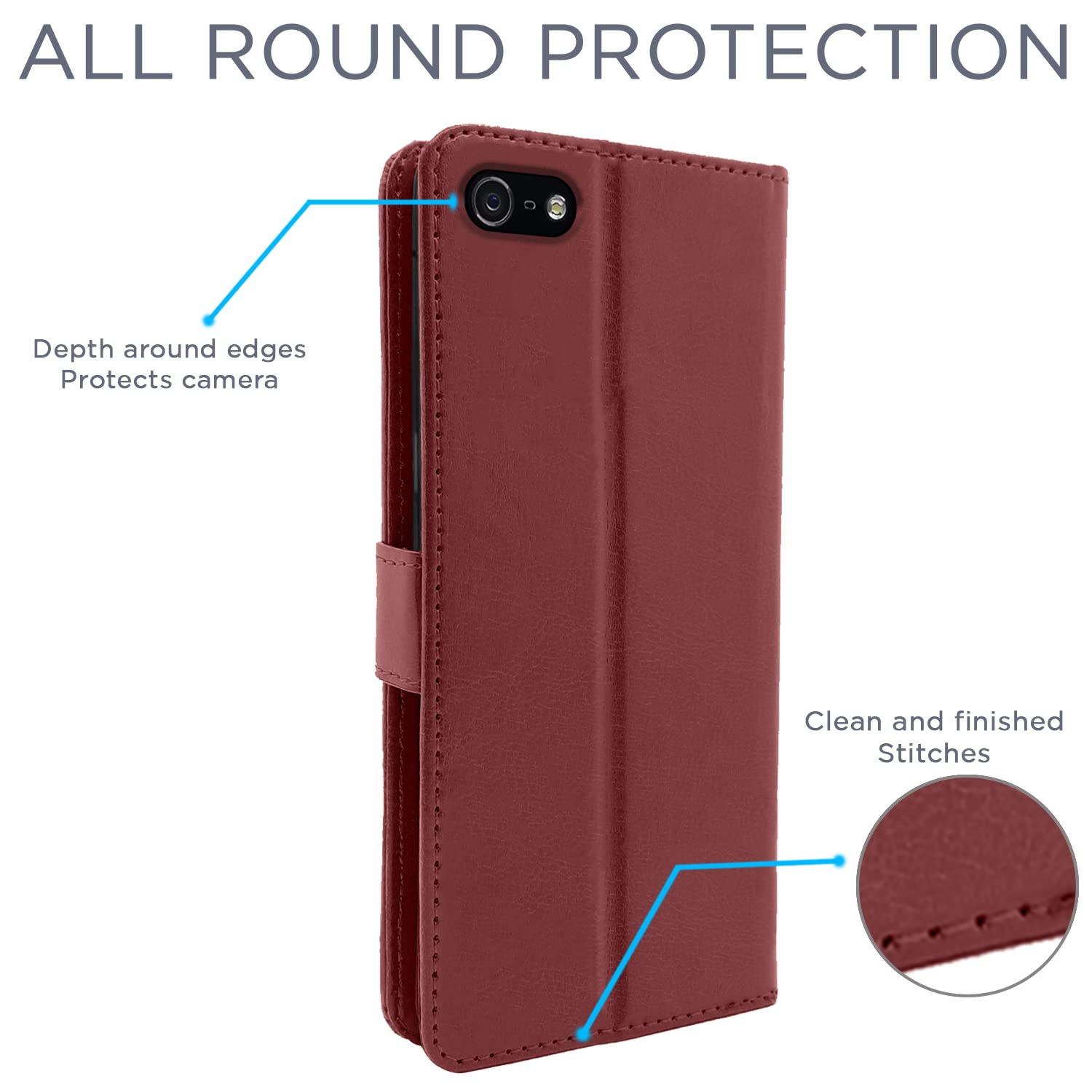 Pikkme iPhone 7/8 Vintage Flip Cover (Brown)