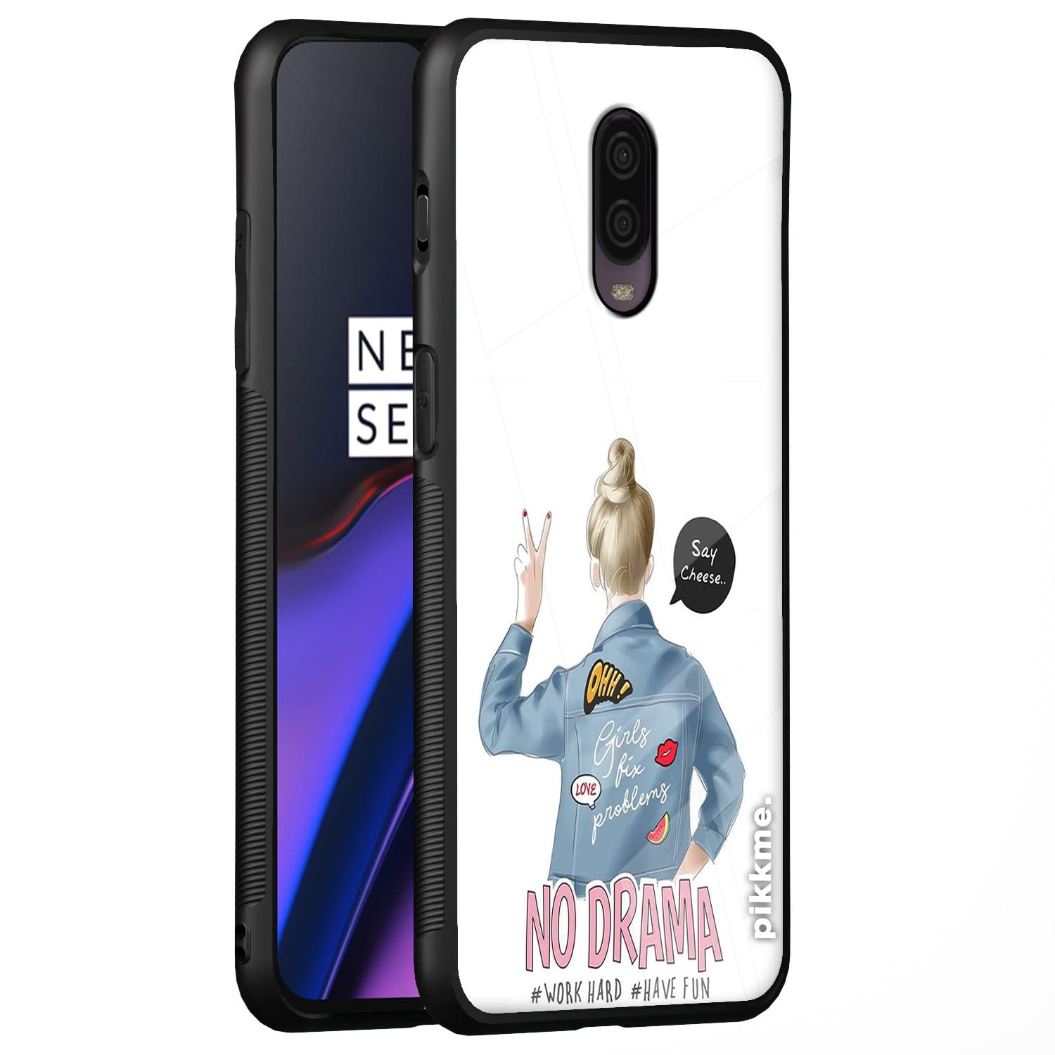 Pikkme Hybrid mobile back cover for OnePlus 7