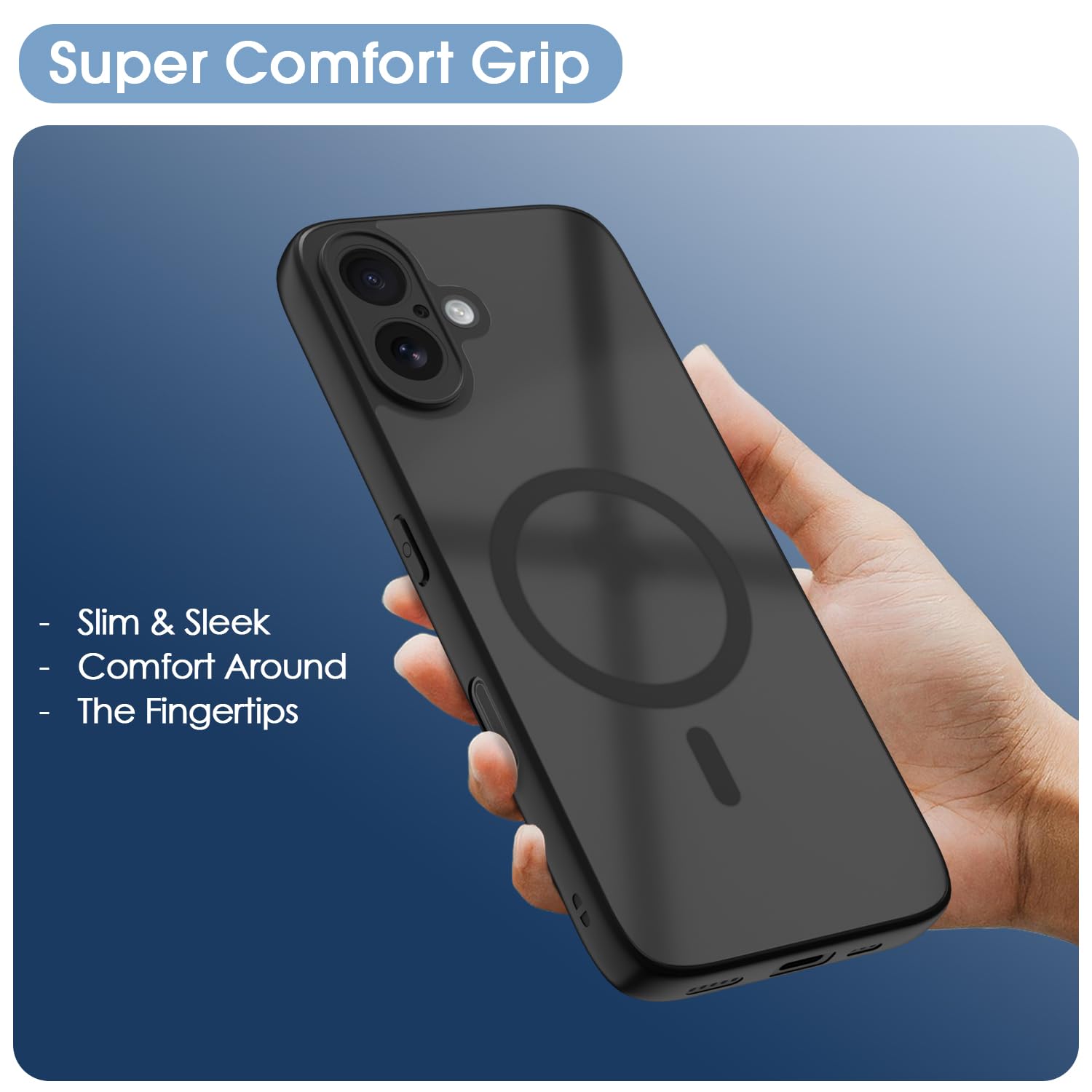 Pikkme black smoke mag-safe mobile cover for iPhone 16 – photo 6