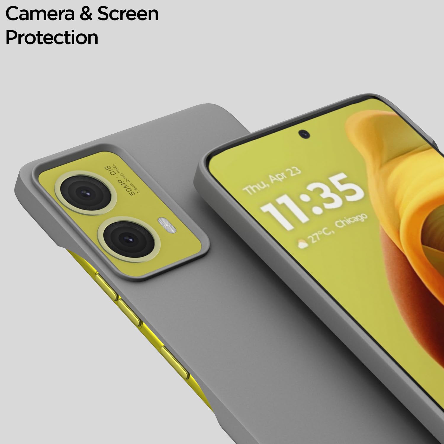 Moto G85 5G SideCut mobile back cover in grey by Pikkme – photo 5