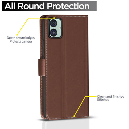 Tan Wallet flip cover for Samsung M04/F04/A04e – Pikkme – photo 4