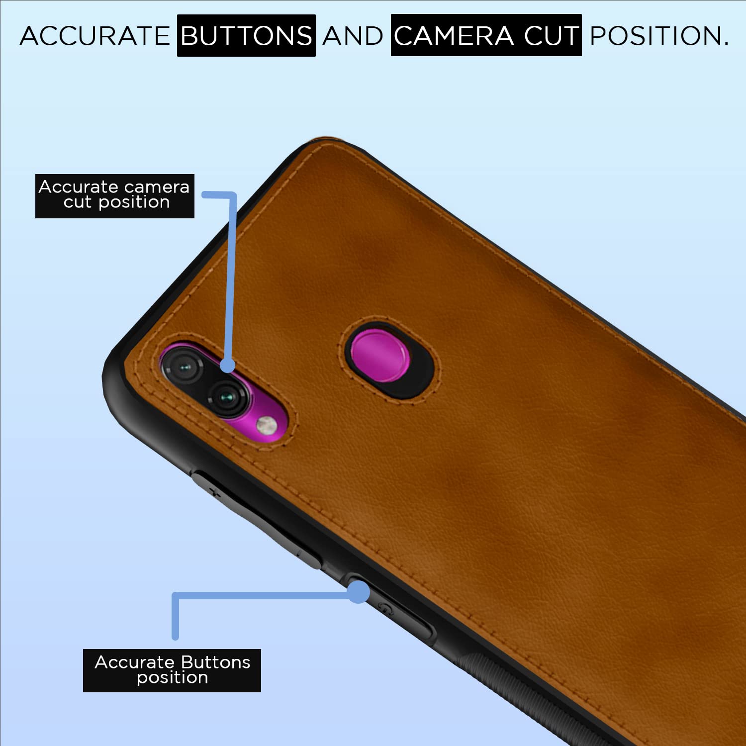 Pikkme brown Leather mobile cover for Redmi Note 7 Pro/Note 7/Note 7S – photo 6