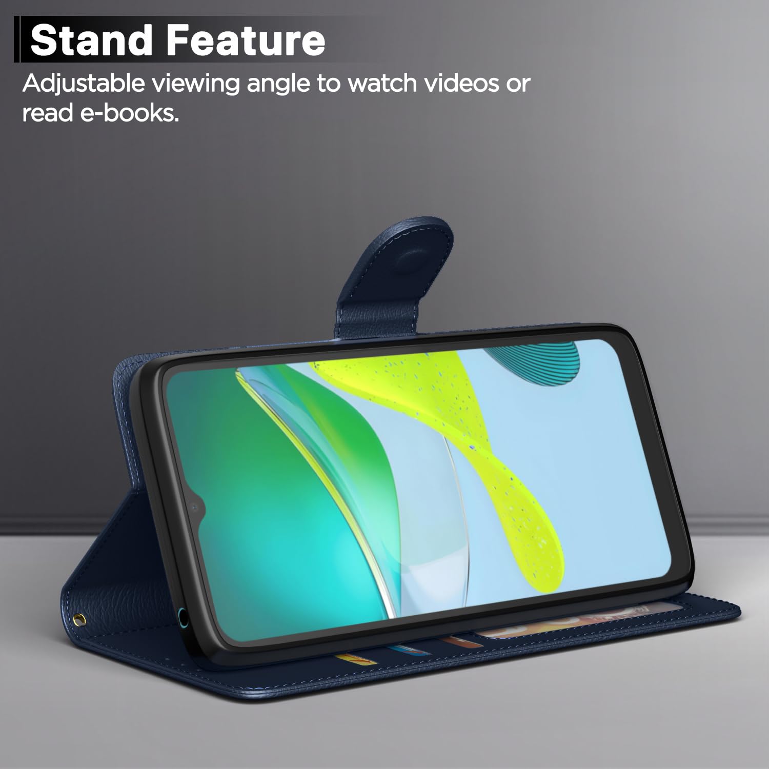 Pikkme Moto E13 blue flip cover – photo 3