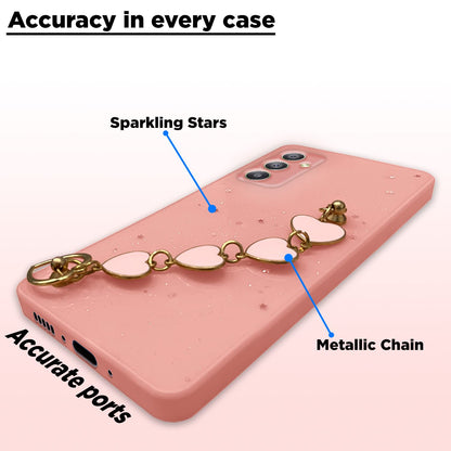 Samsung A34 5G Chain mobile back cover in pink by Pikkme – photo 4