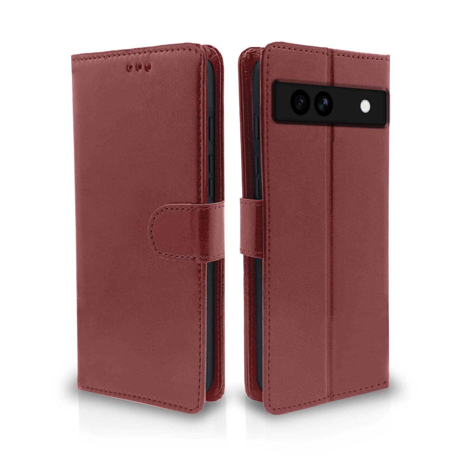 Pikkme brown mobile flip cover for Google Pixel 7A