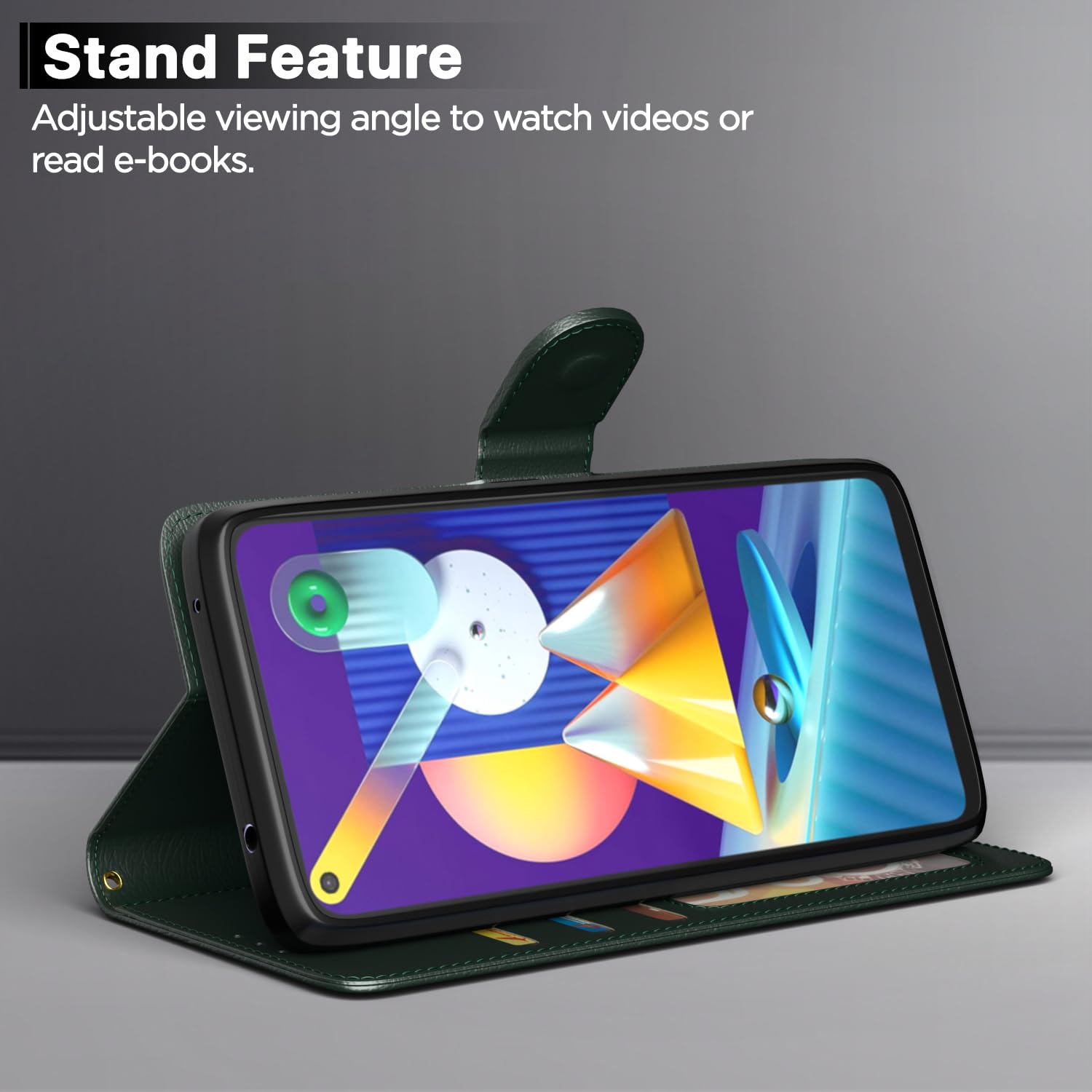 Pikkme Samsung M11 Wallet green flip case – photo 3