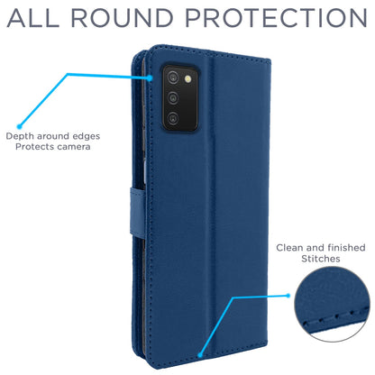 Pikkme  Samsung Galaxy A03s Vintage Vintage  Flip Cover Cover (Blue)