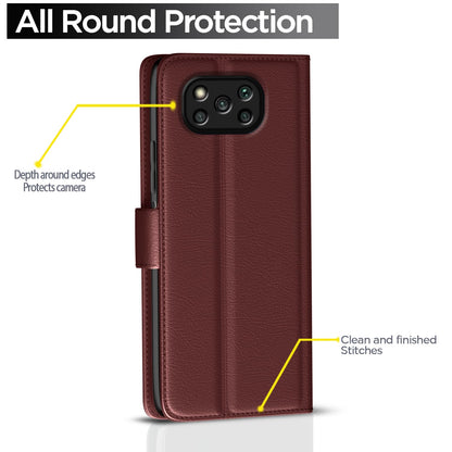 Pikkme brown flip case for Poco X3 – photo 4