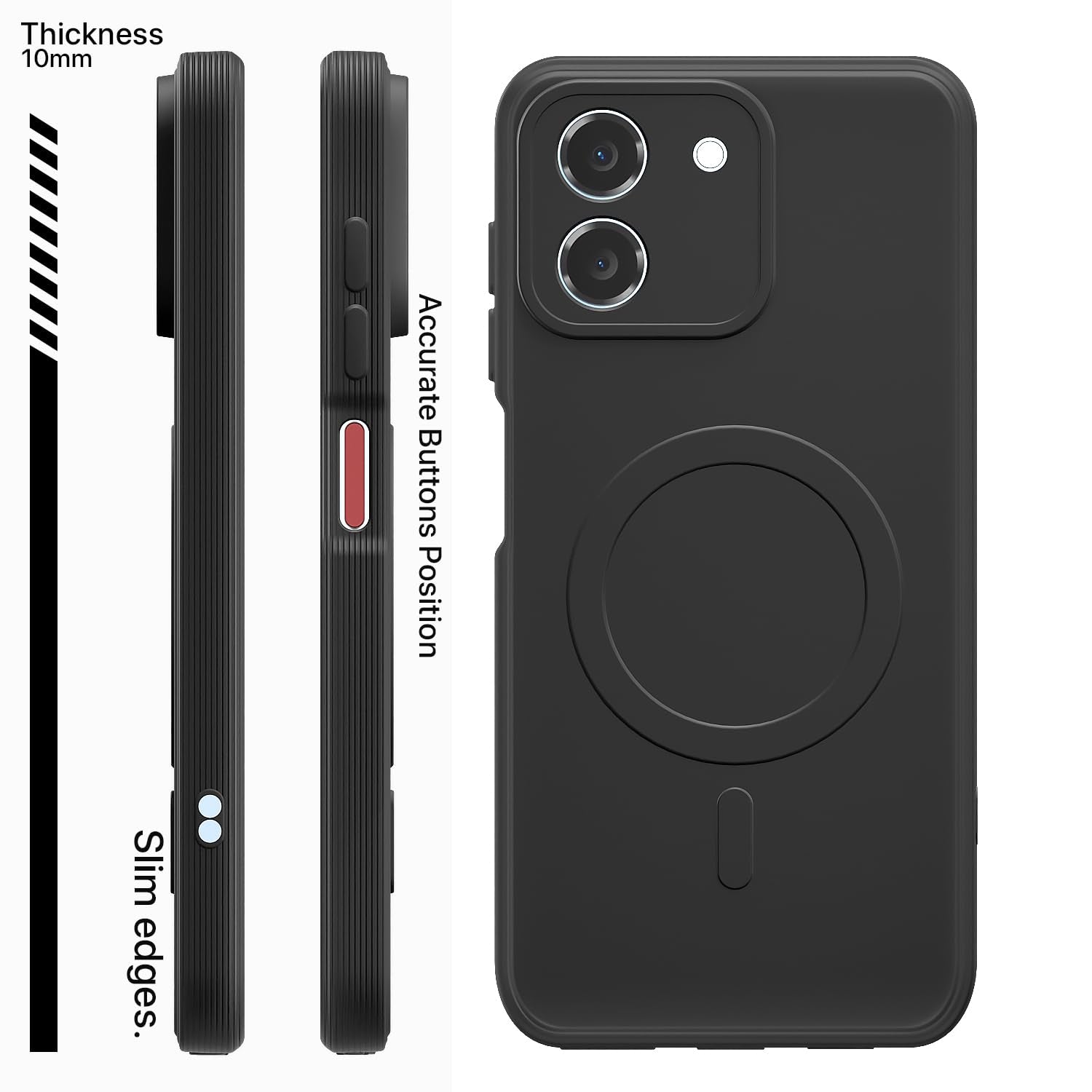 Black MagSafe phone cover for Ai+ Pulse 2 – Pikkme – photo 3
