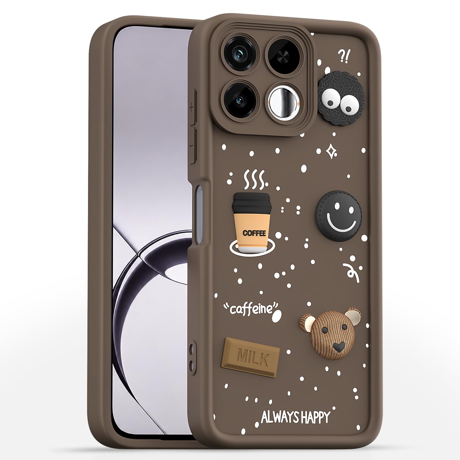 Brown Bear Coffee mobile cover for Realme 16T 5G – Pikkme