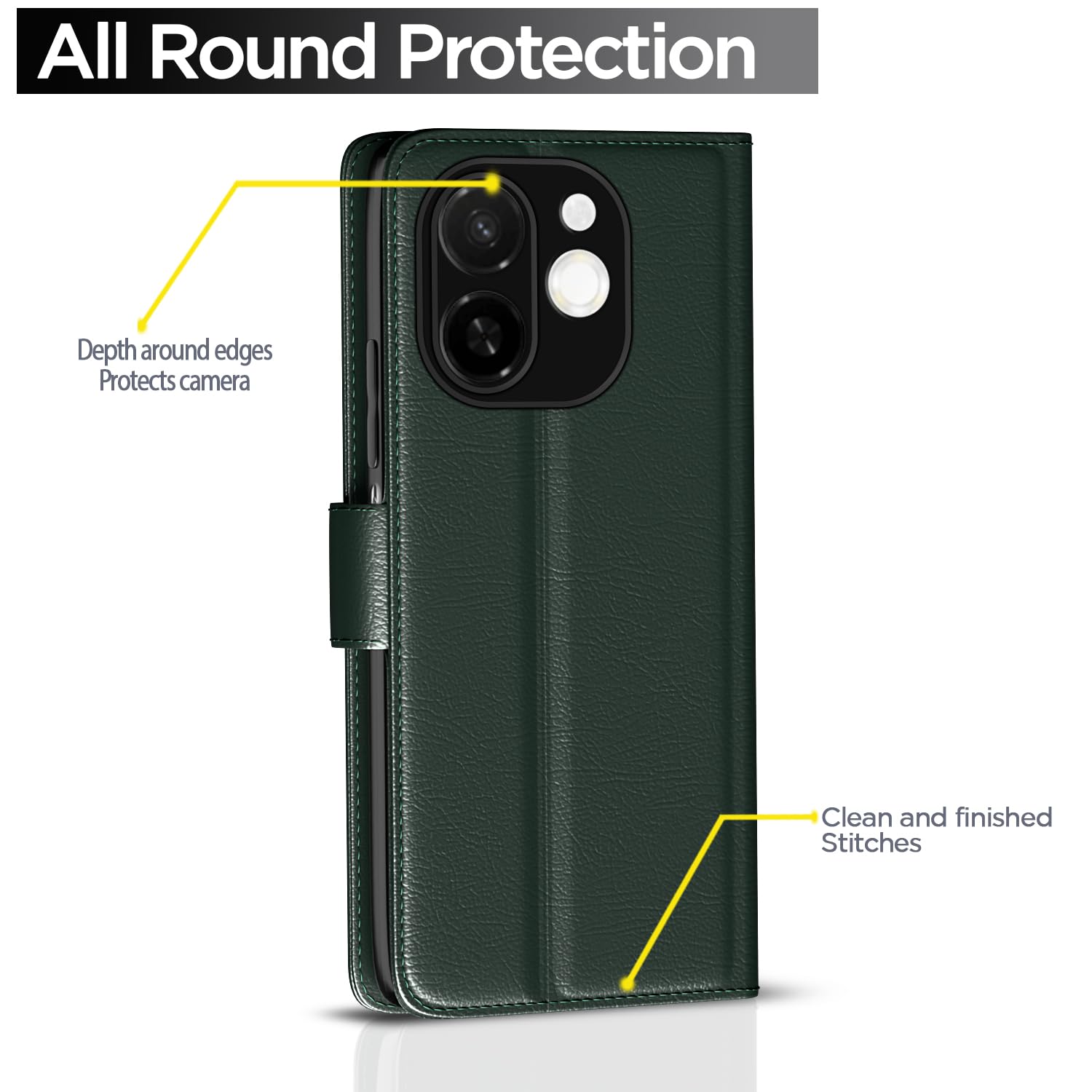 Green Wallet mobile flip cover for Tecno Spark 30C 5G – Pikkme – photo 4
