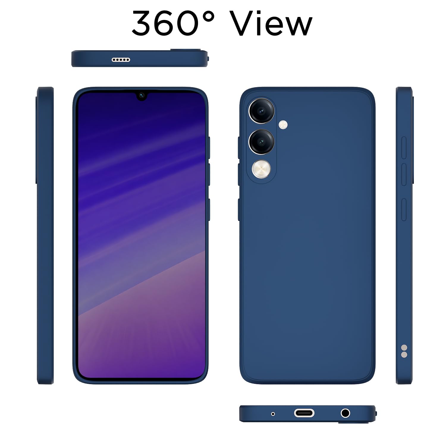 Pikkme blue mobile cover for iQOO Z10 Lite 5G/Vivo T4 Lite 5G/Y19 5G/Y19e/Y04 4G/Y29s 5G – photo 4