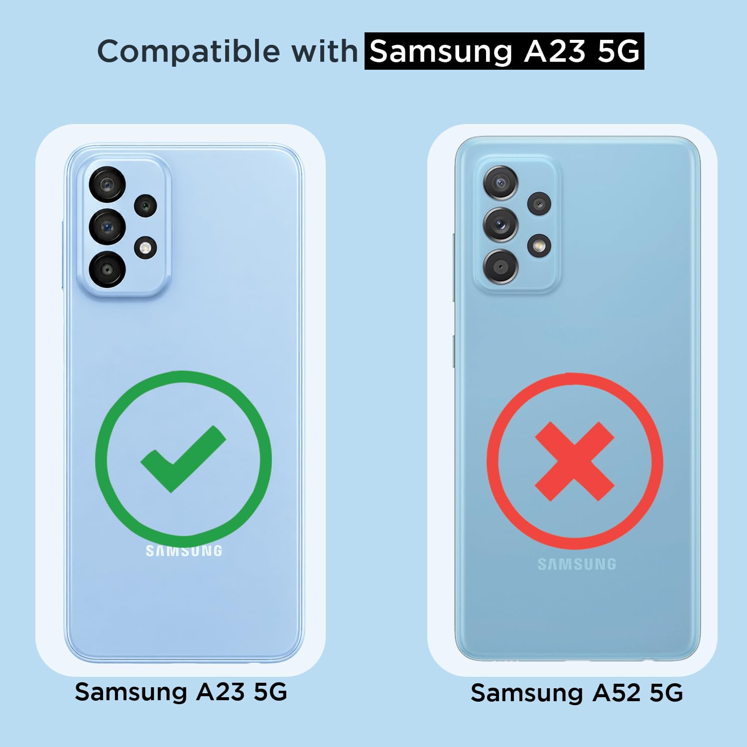 Transparent PC-TPU phone cover for Samsung A23 4G/A23 5G – Pikkme – photo 4