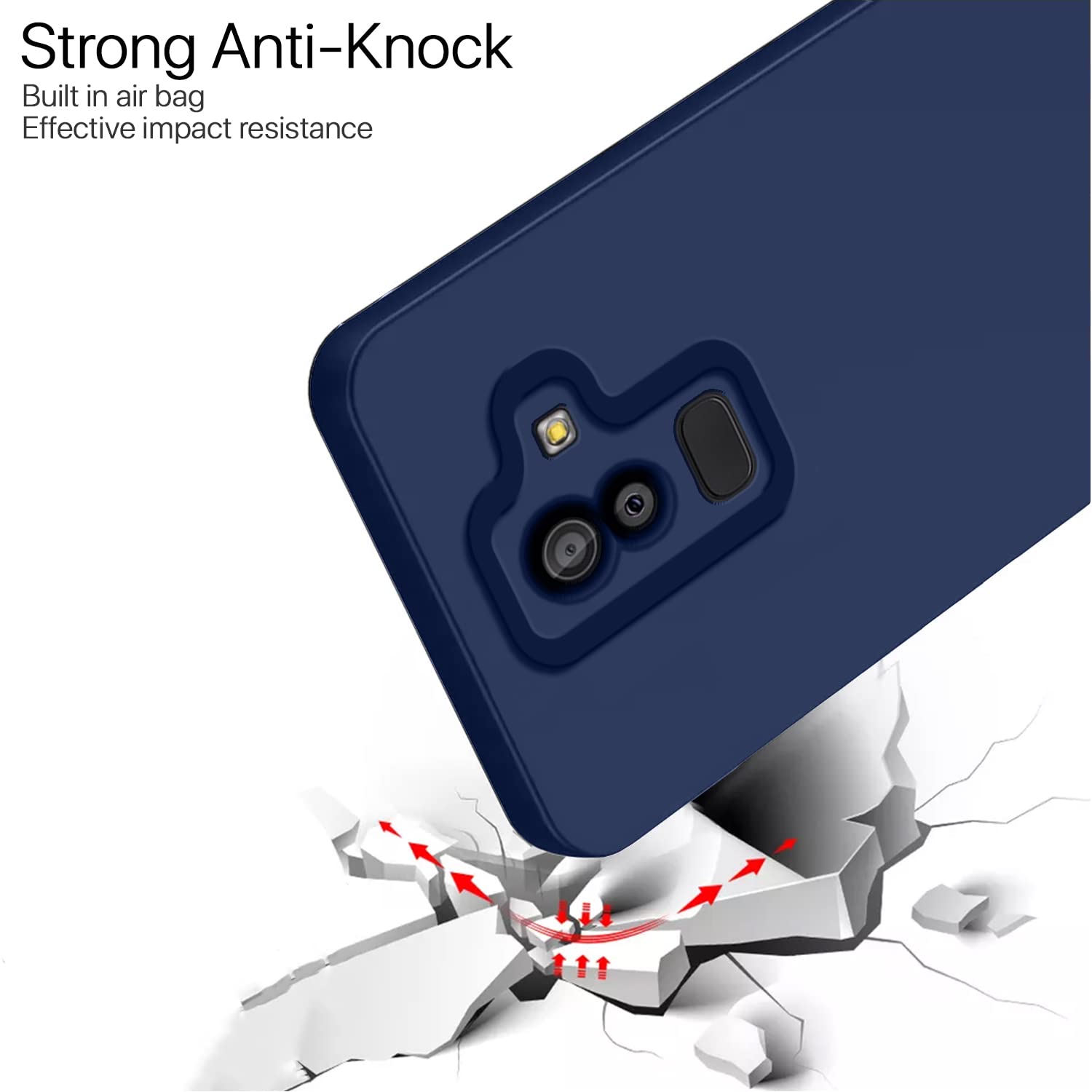 Pikkme Samsung Galaxy J8 Soft Matte Silicone Shockproof Case (Blue)