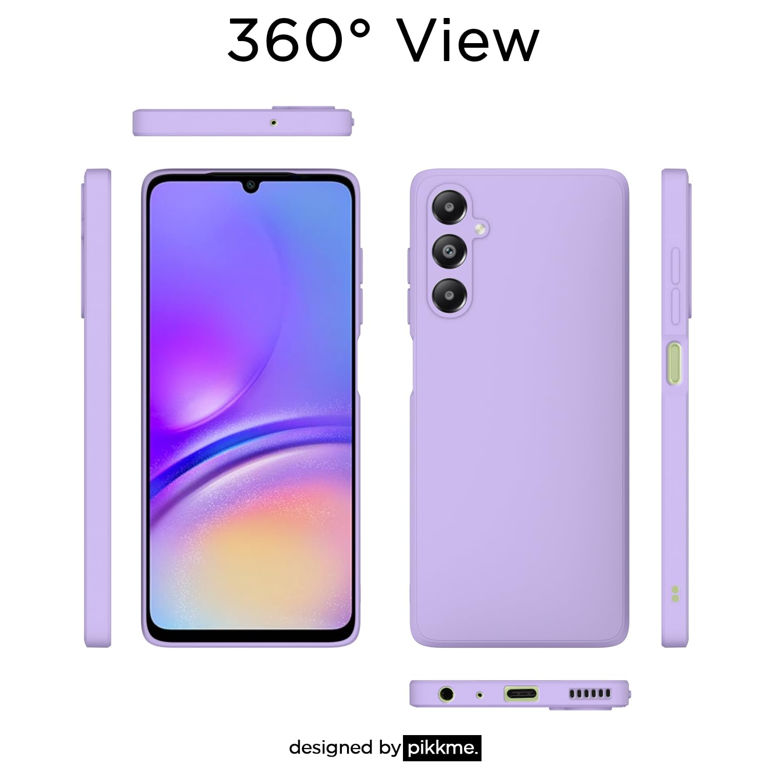 Pikkme Samsung Galaxy A05s Liquid Silicone Back Cover | Purple