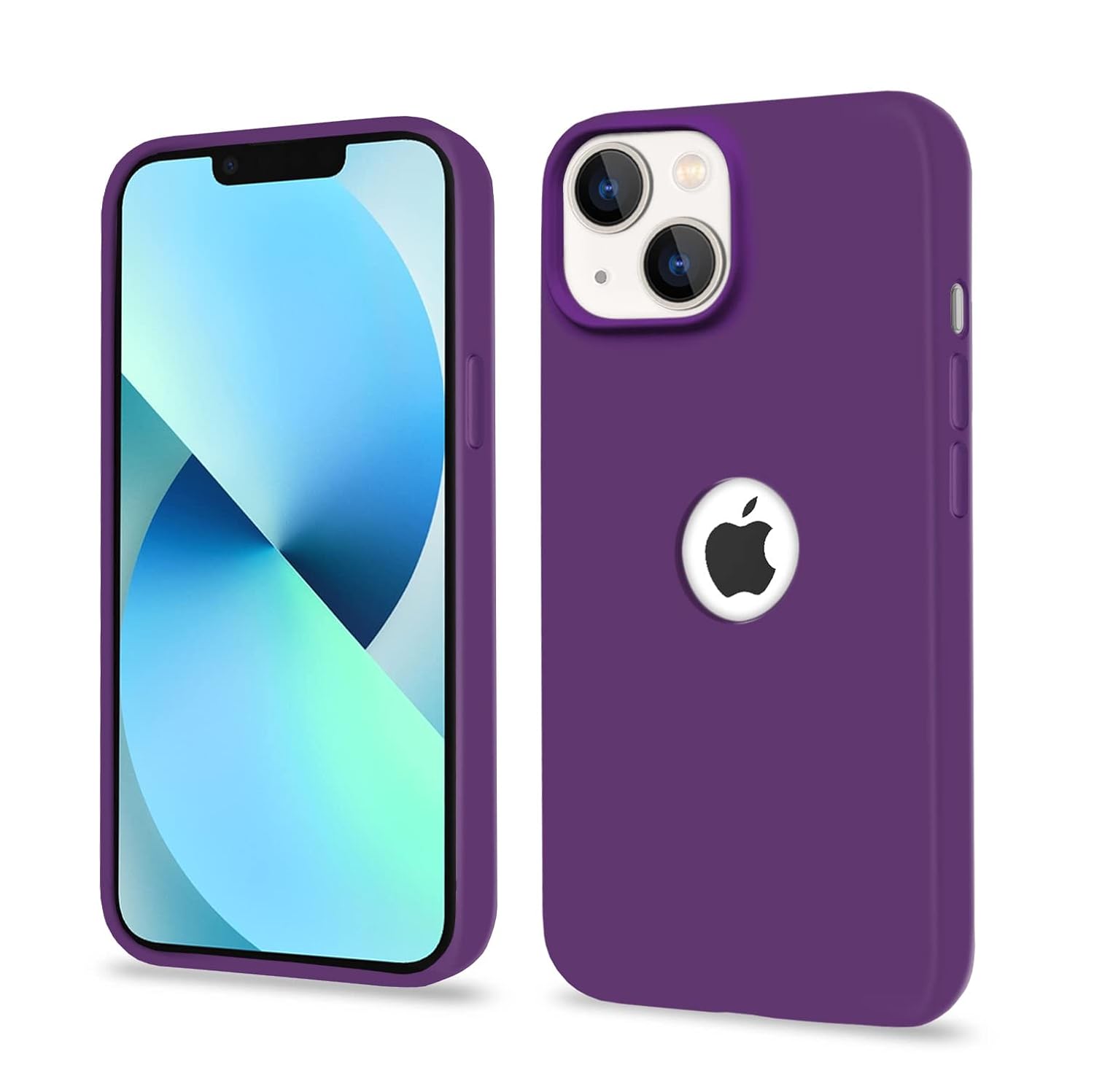 Pikkme iPhone 13 Super Soft Silicone Back Cover (Dark Purple)