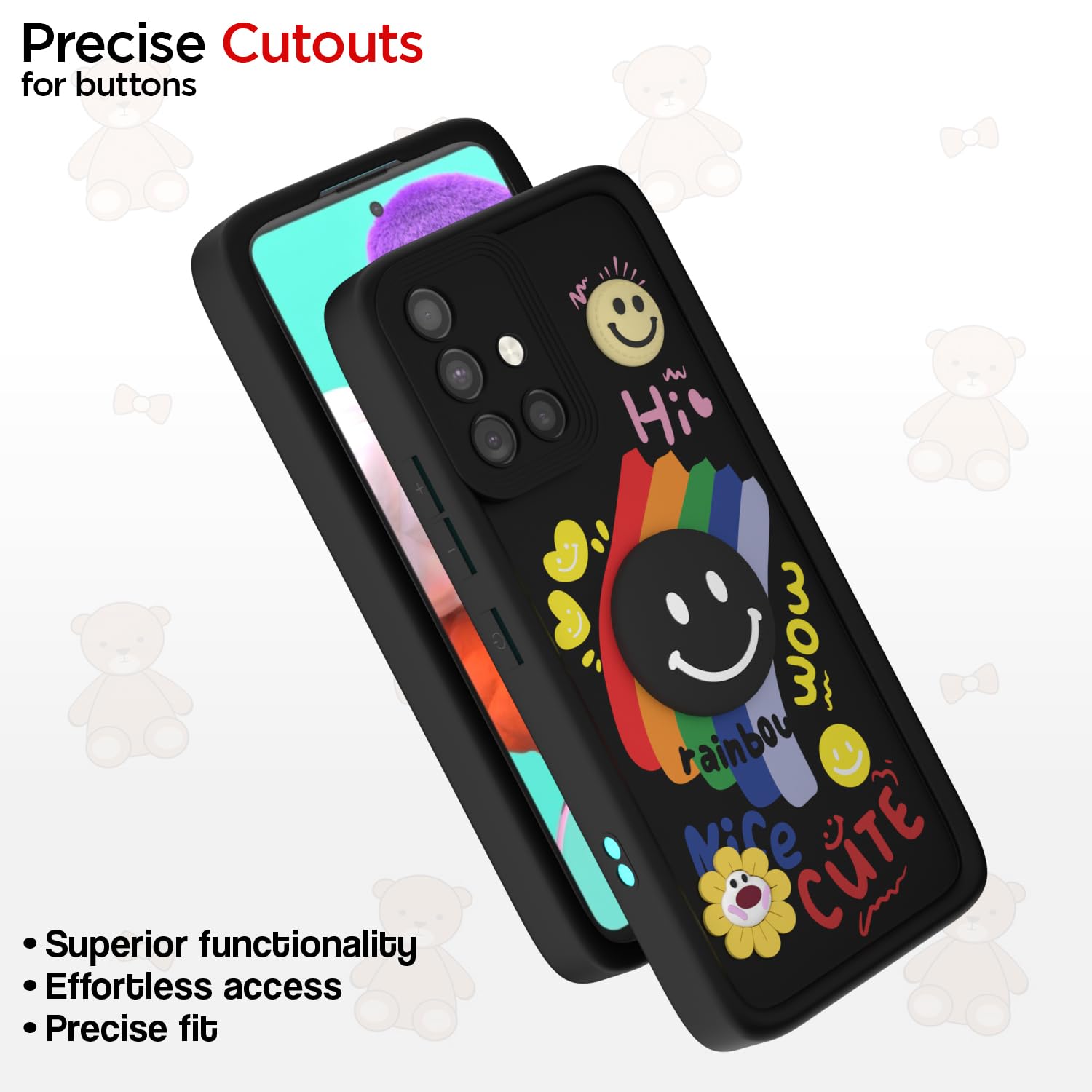 Samsung A51 Soft Silicone back cover in black by Pikkme – photo 6