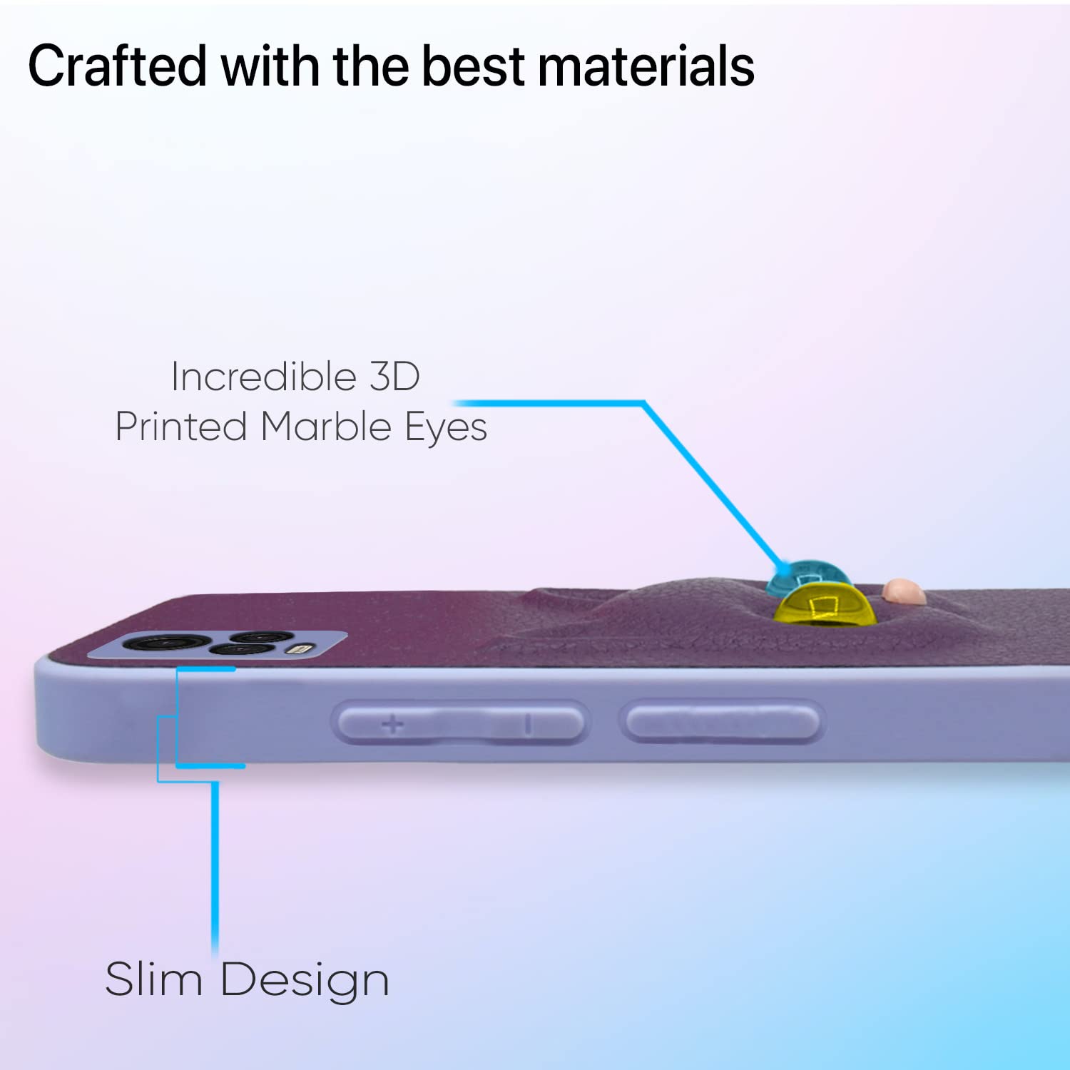 Pikkme Vivo V20 Kitty Back Cover (Purple)