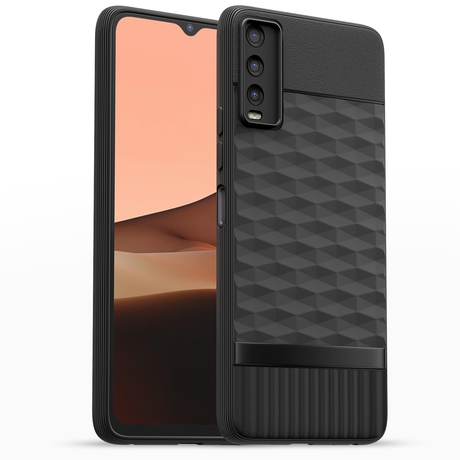  Vivo Y12s / Y20 / Y20i / Y20G  Gencase Back Cover - Black