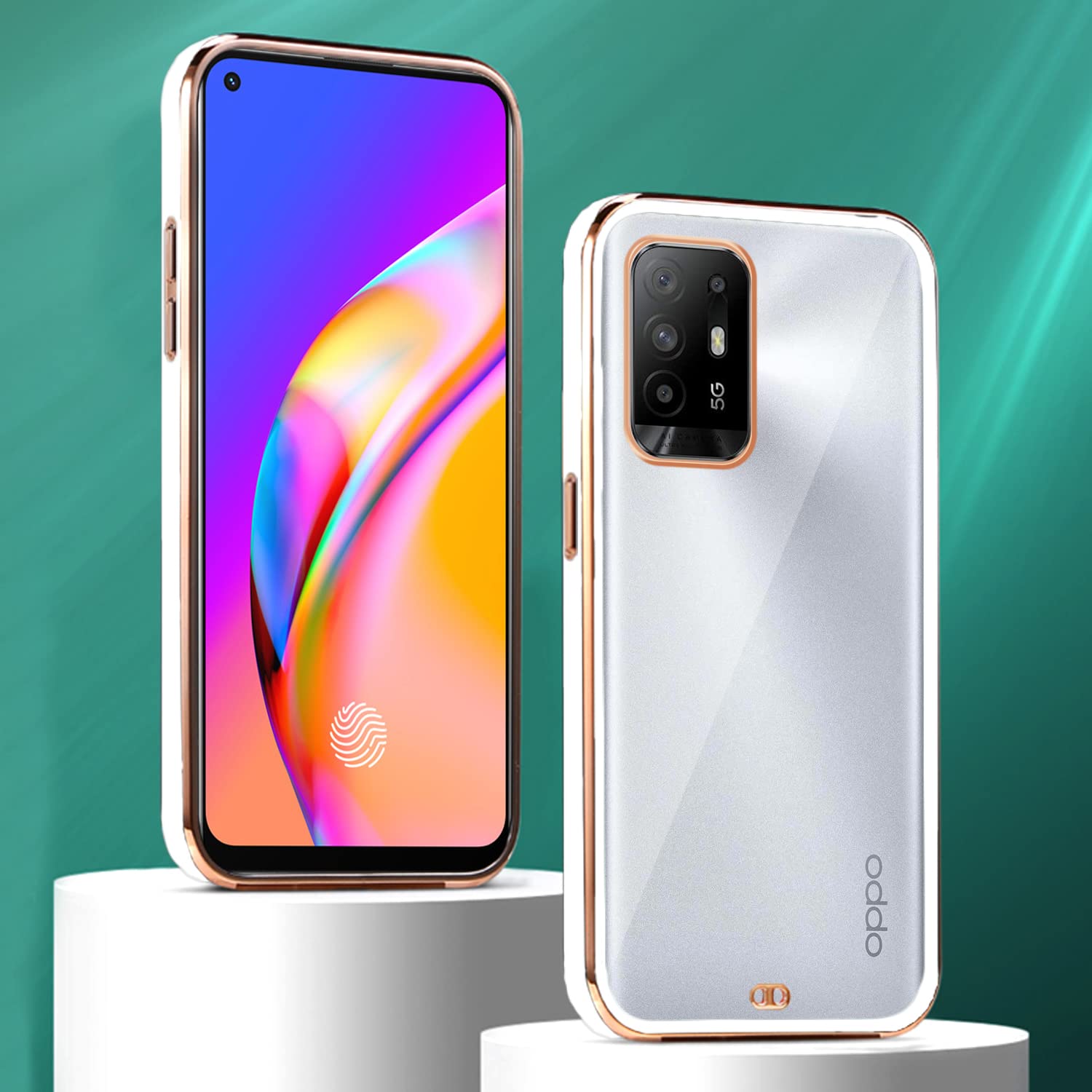 Pikkme white Chrome mobile back cover for Oppo F19 Pro Plus 5G – photo 3