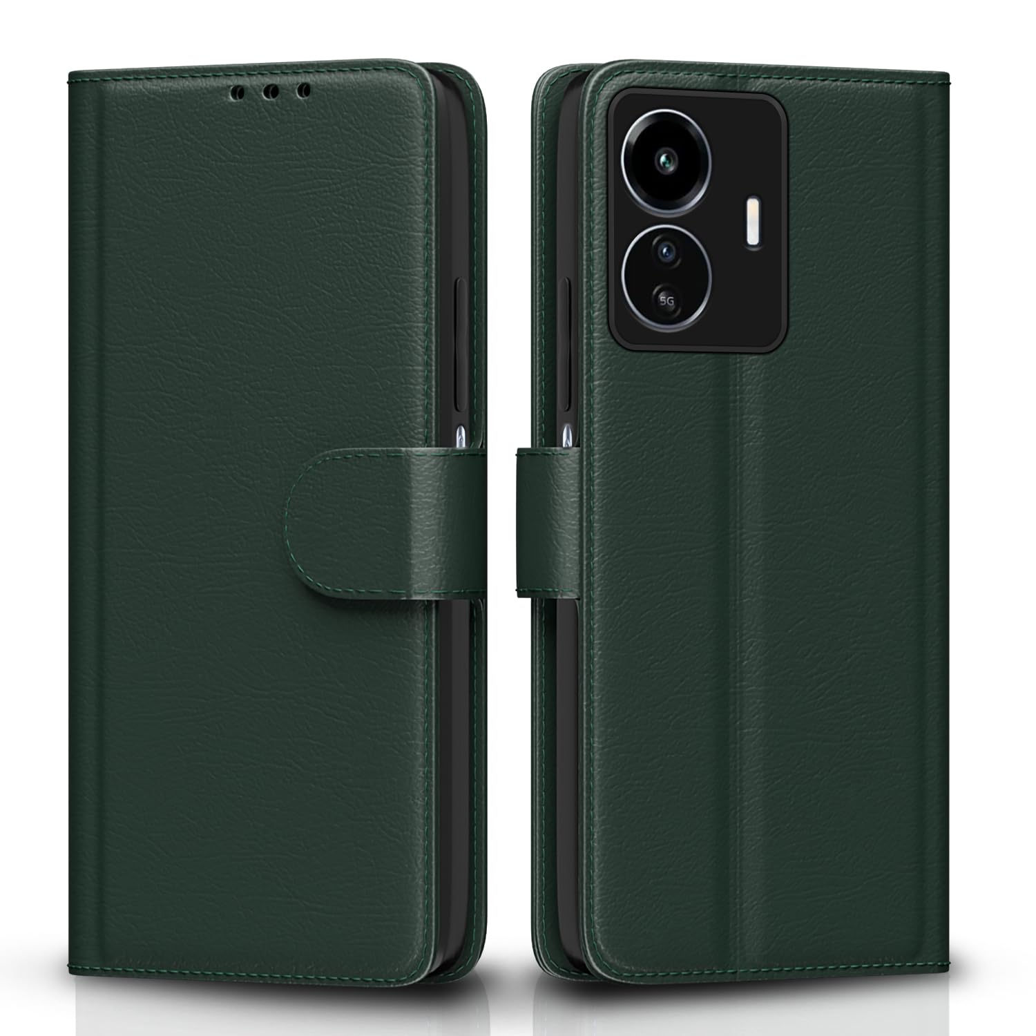 Pikkme green Wallet wallet flip cover for iQOO Z6 Lite 5G