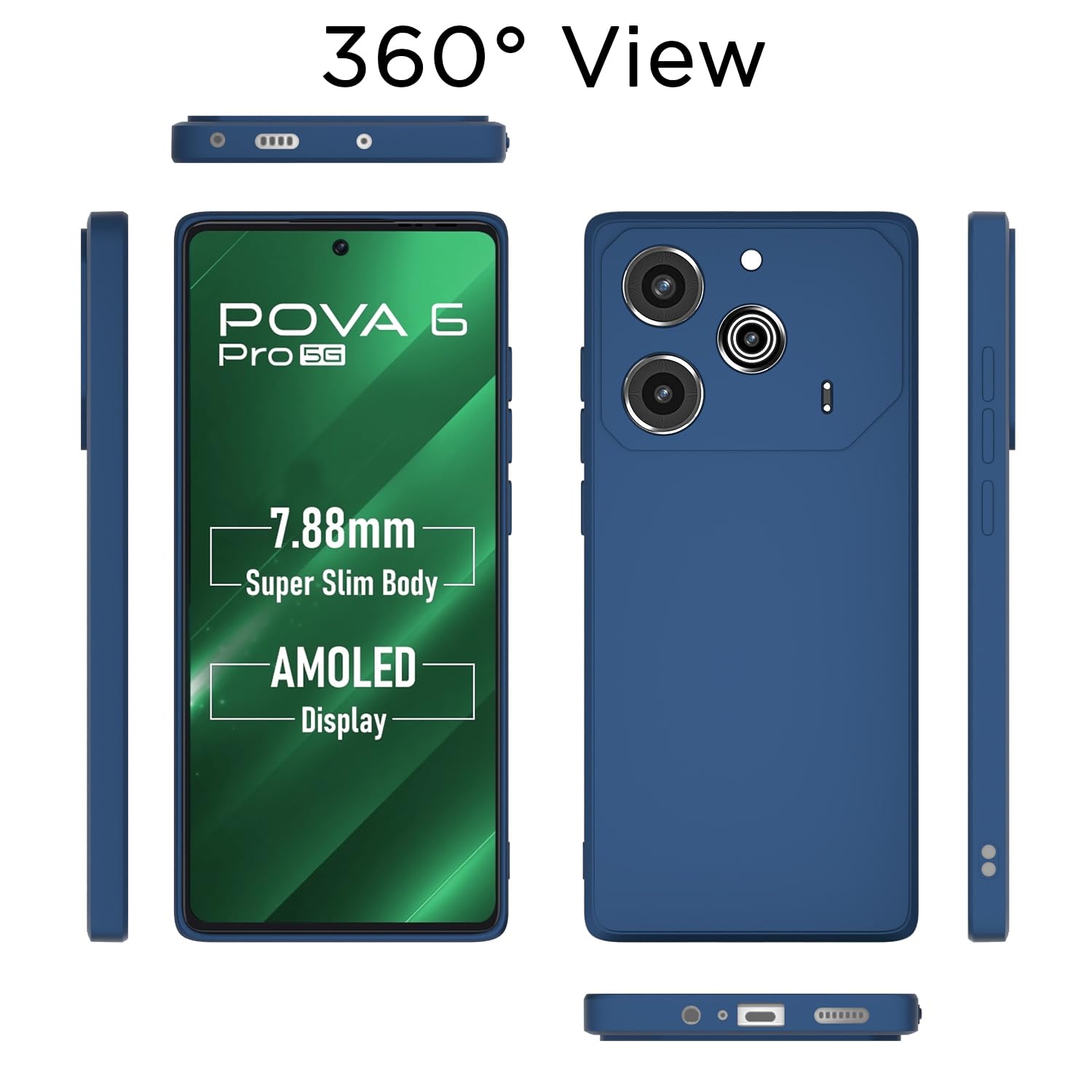 Tecno Pova 6 Pro 5G phone cover in blue by Pikkme – photo 4