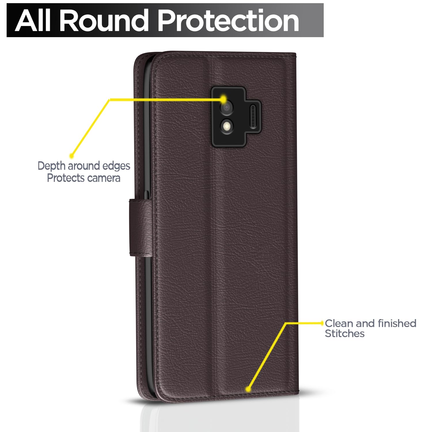 Coffee wallet flip cover for Samsung J2 Core – Pikkme – photo 4