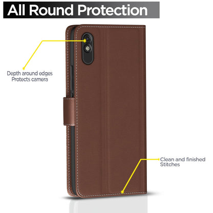 Pikkme tan Wallet flip cover for Redmi 9A/9A Sport/9i/9i Sport – photo 4