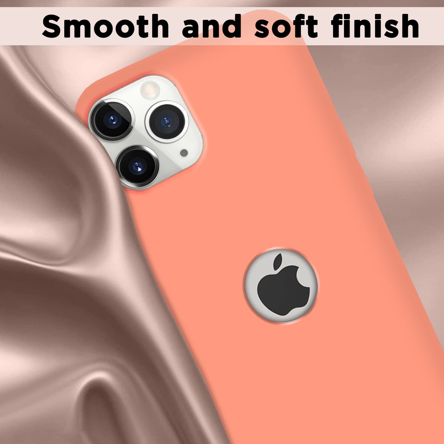 iPhone 11 Pro Soft Silicone phone cover in new peach by Pikkme – photo 6