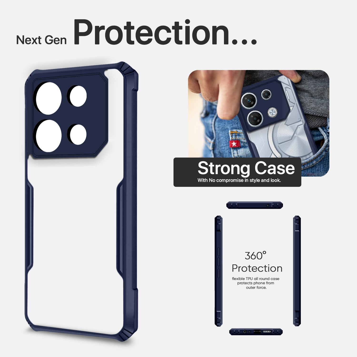 Pikkme blue Hybrid back cover for Infinix – photo 6