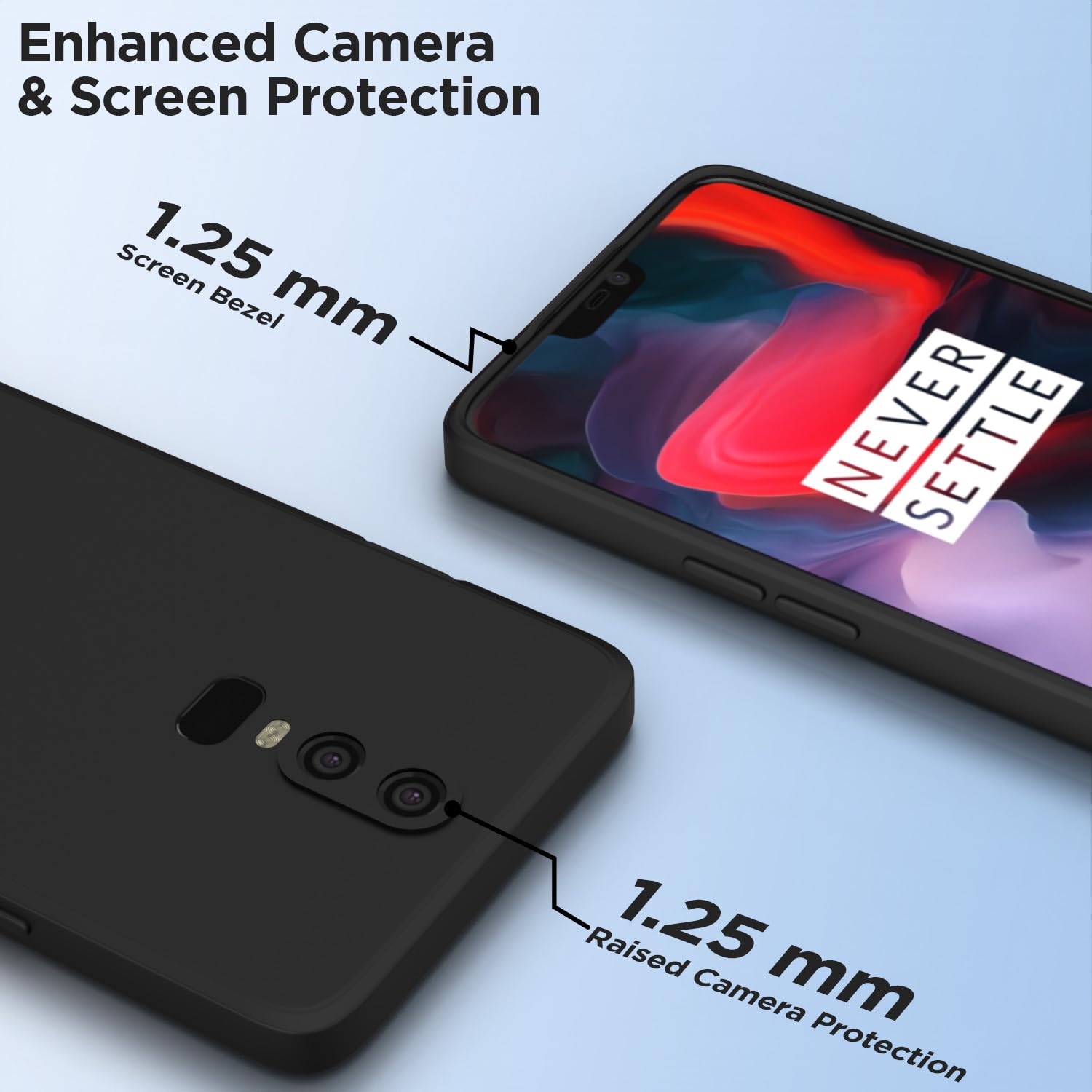 Black back cover for OnePlus 6 – Pikkme – photo 6