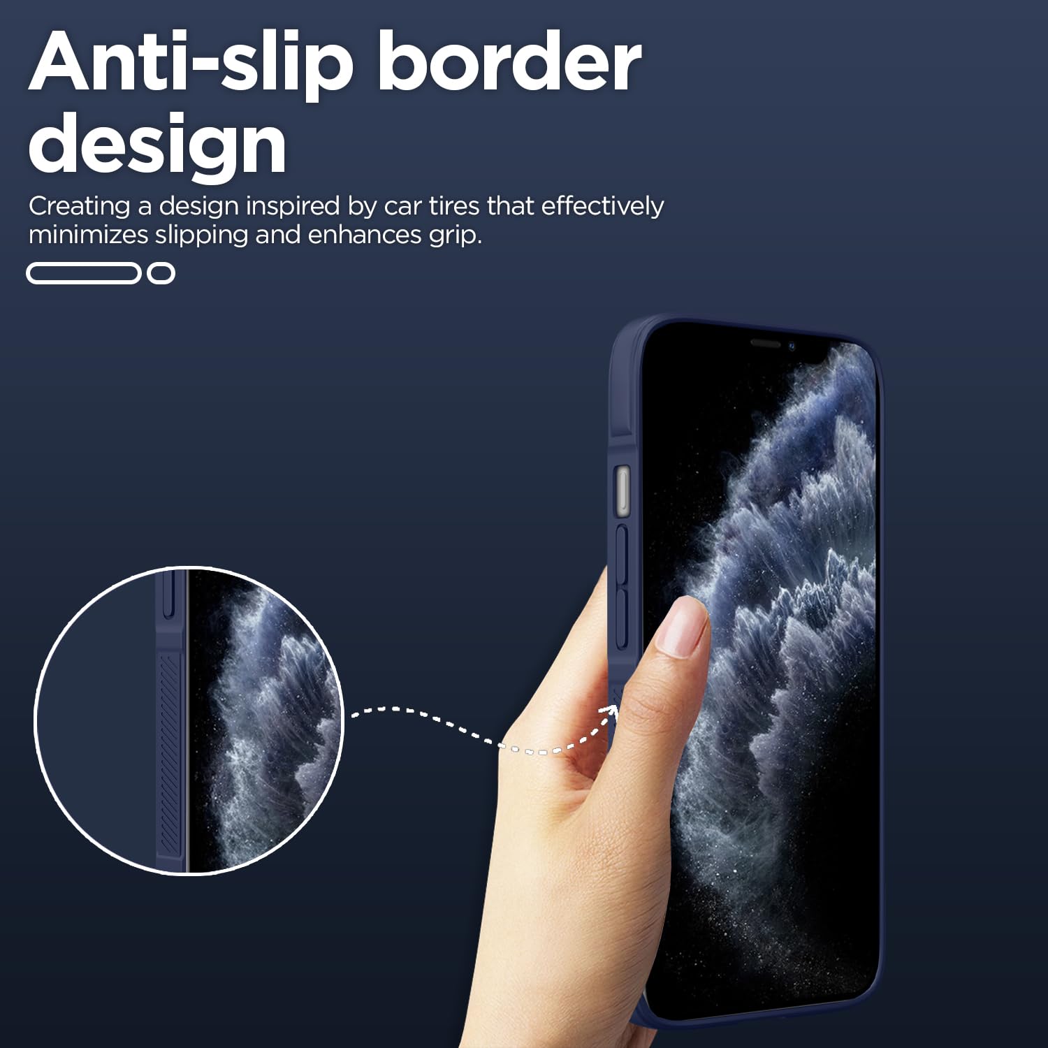 Pikkme iPhone 11 Pro ZigZag Soft matte Liquid Silicone Back Cover (Blue)