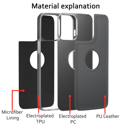 Pikkme iPhone 12 Pro Max Leatherback chrome grey mobile cover – photo 2