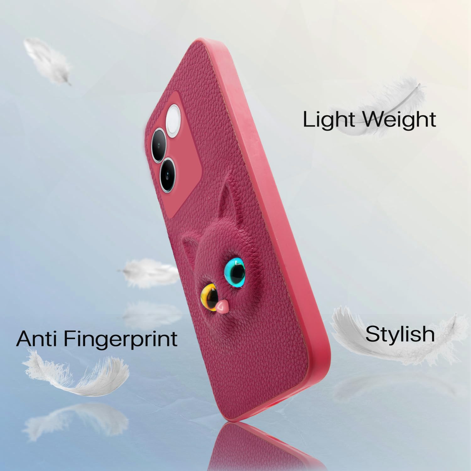 Pikkme iQOO Z7 Pro 5G Kitty Back Cover (Pink)