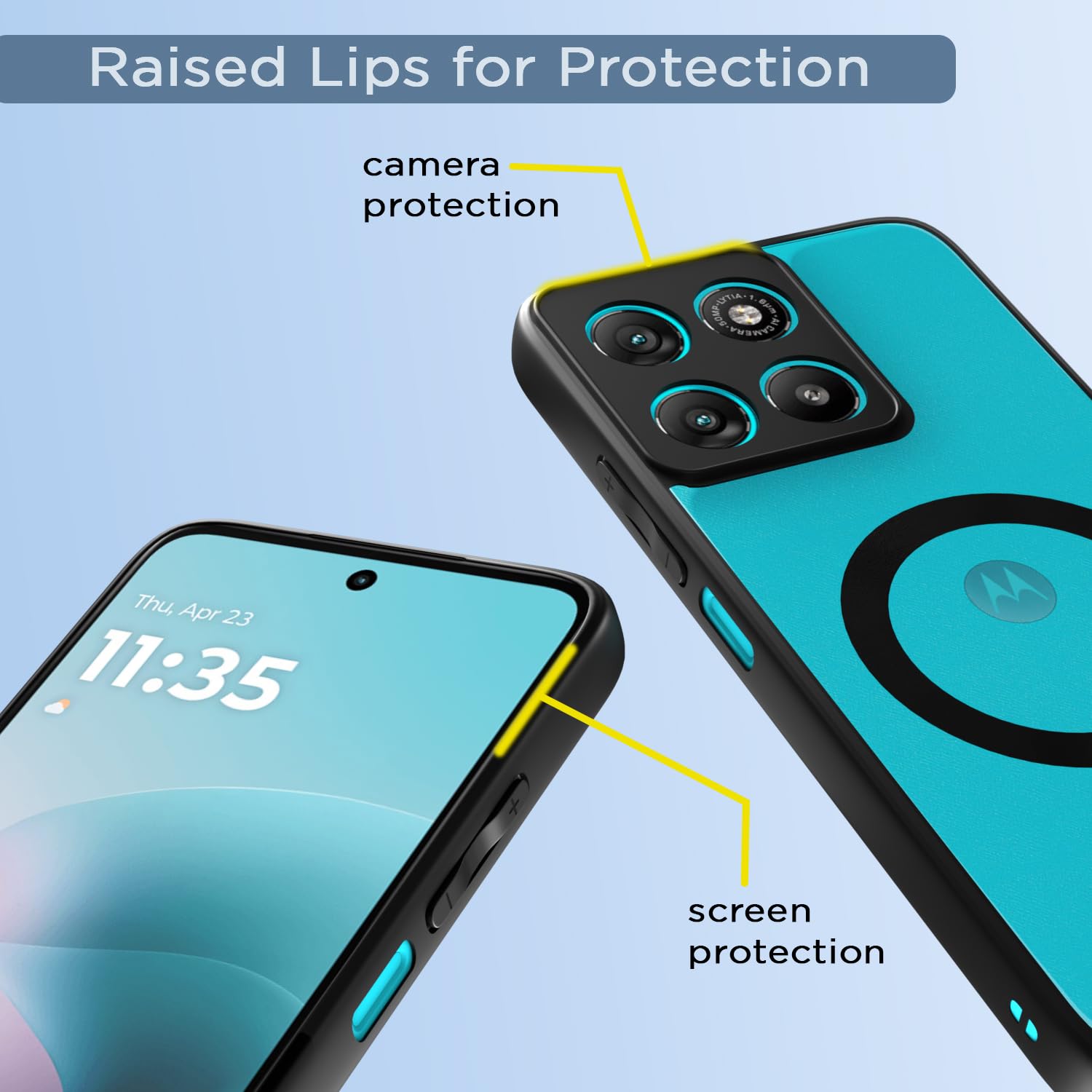 Pikkme black mag-safe mobile back cover for Moto G67 Power/G57 Power 5G – photo 4