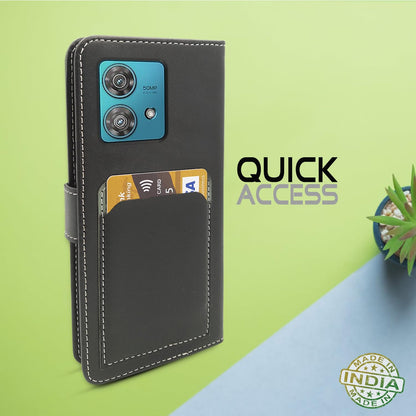 Pikkme Moto Edge 40 Neo 5G grey mobile flip cover – photo 5