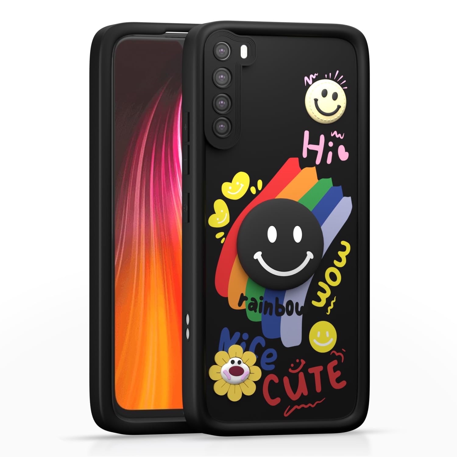 Pikkme black phone cover for Redmi Note 8