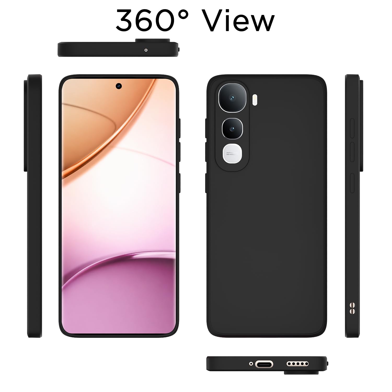 Vivo Y400 Pro 5G mobile cover in black by Pikkme – photo 4