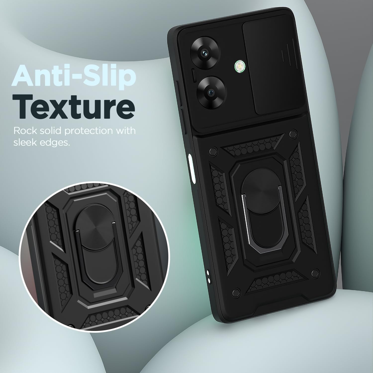 Realme Narzo N61/C61 4G D10 Camera Shield phone cover in black by Pikkme – photo 7