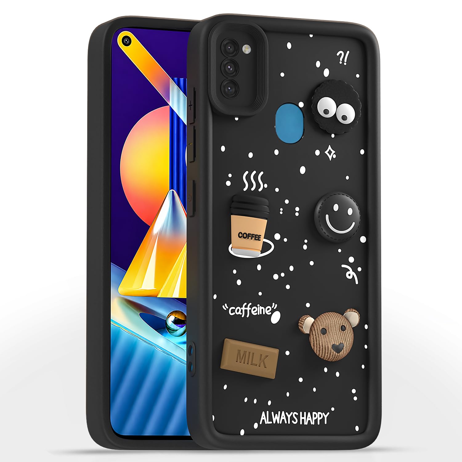 Pikkme Samsung M11/3D Silicone black mobile cover